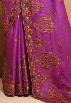 Banarasi Tussar Silk Saree in Pink