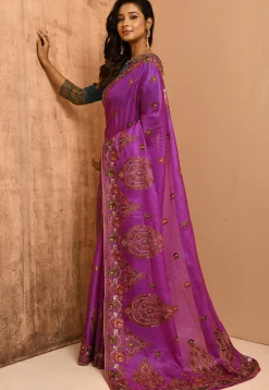 Banarasi Tussar Silk Saree in Pink