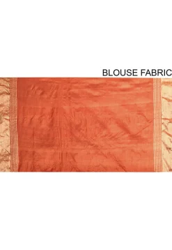 Banarasi Tussar Silk Saree in Orange