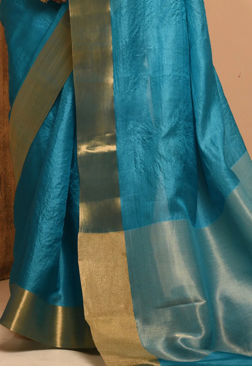 Banarasi Tussar Silk Saree in Sky Blue