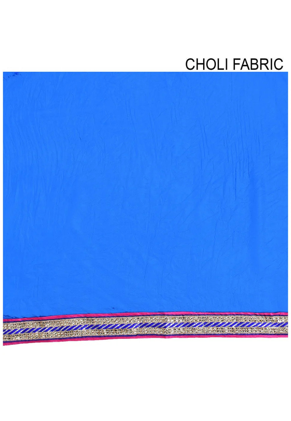 Bandhej Art Silk Lehenga in Blue and Pink
