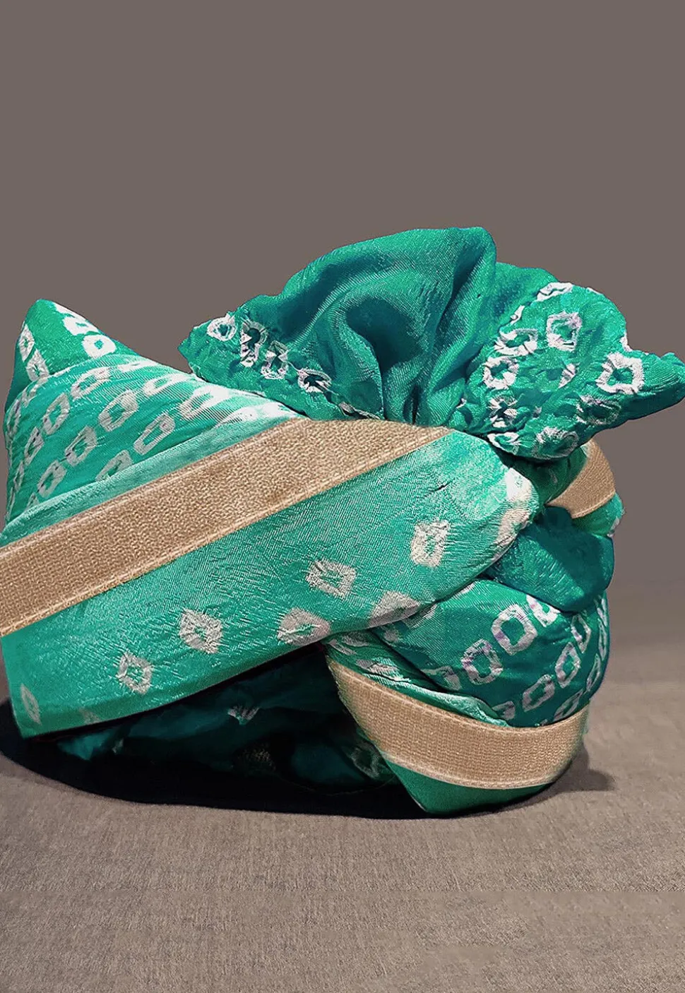 Bandhej Art Silk Turban in Shaded Sea Green