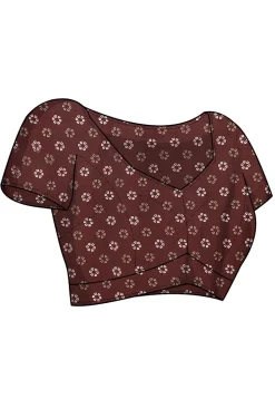 Bandhej Printed Chiffon Saree in Maroon