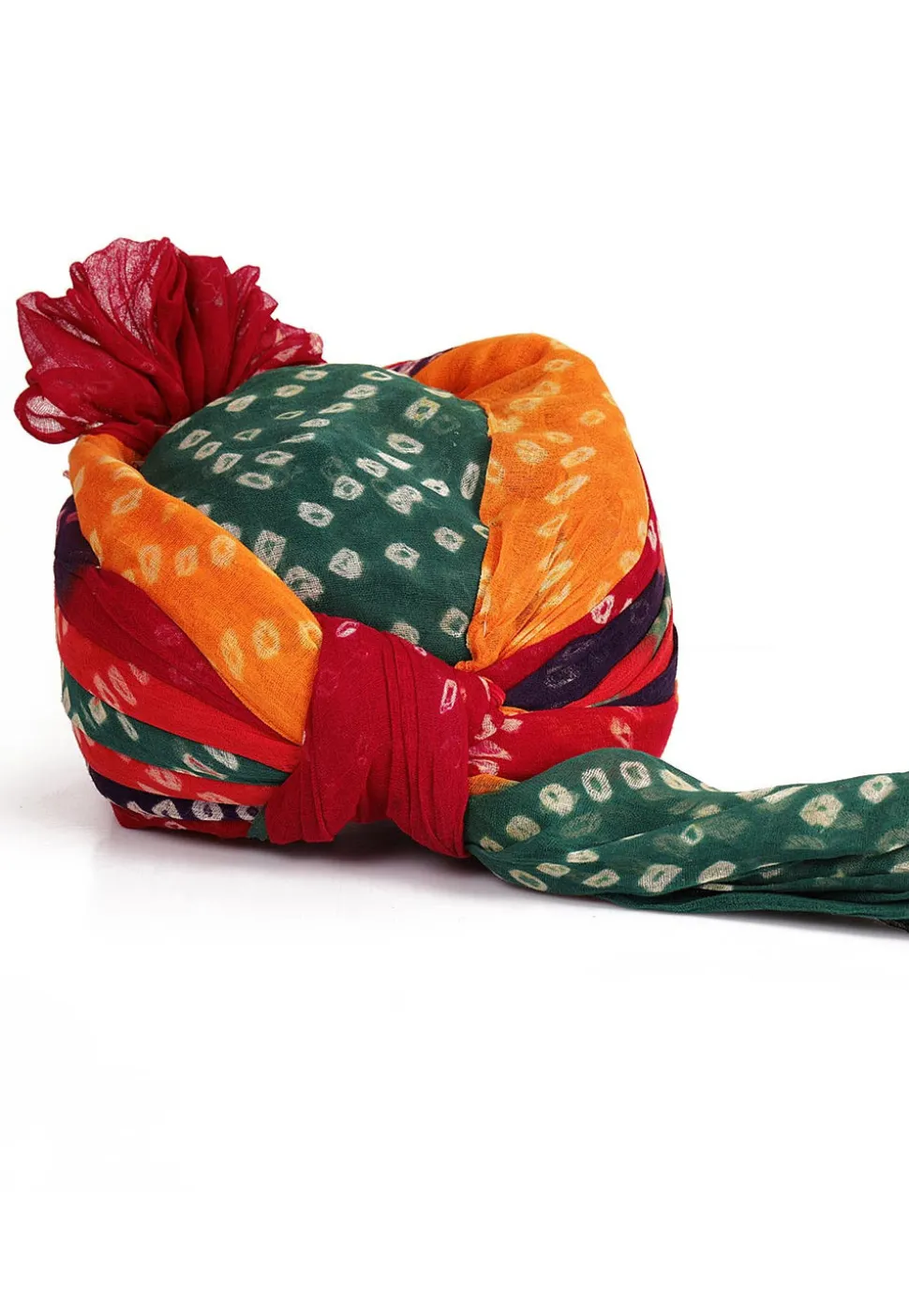 Bandhej Printed Cotton Unisex Turban in Multicolor