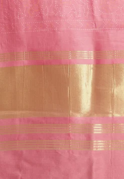 Bandhej Printed Muslin Silk Dupatta in Pink