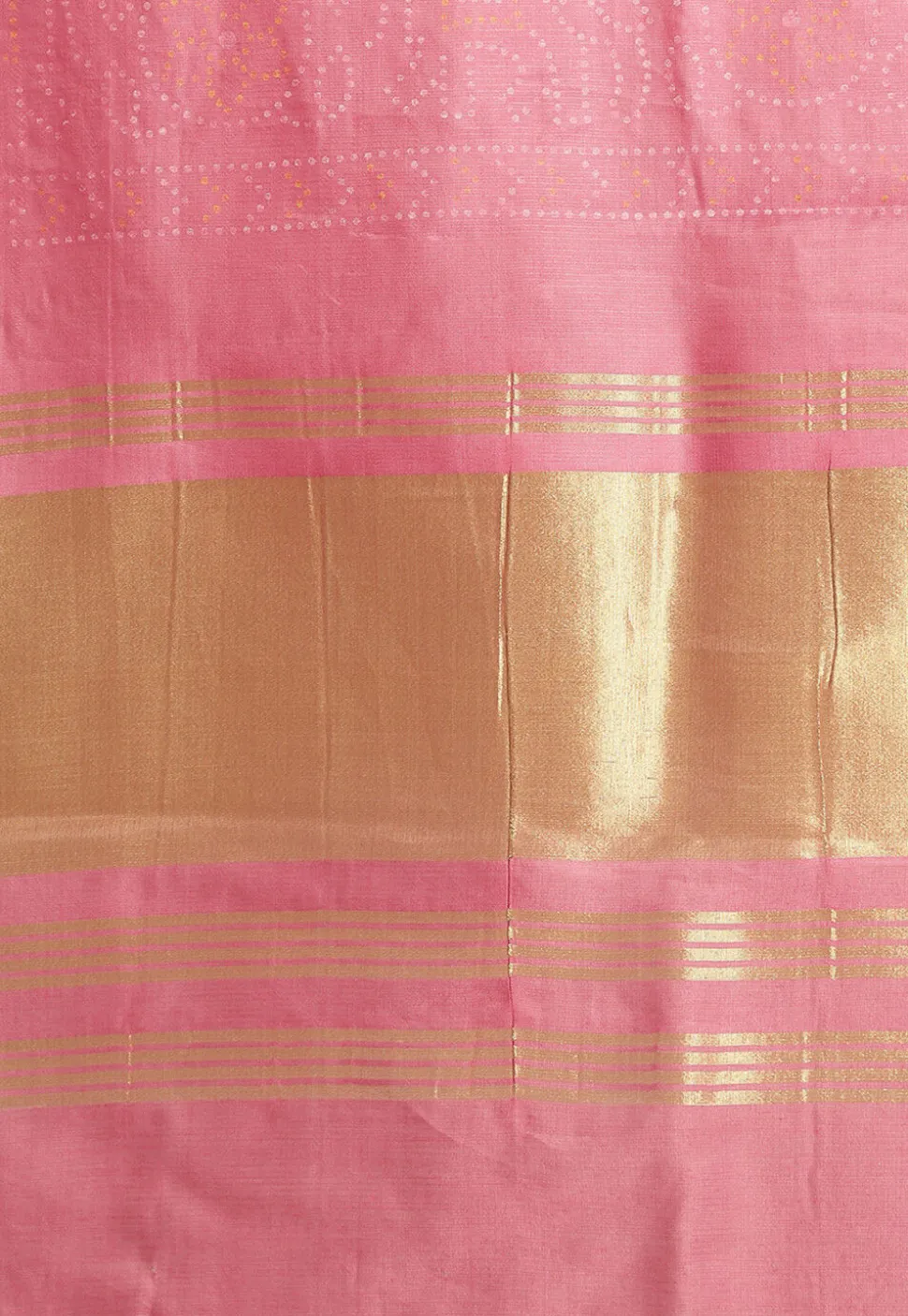 Bandhej Printed Muslin Silk Dupatta in Pink