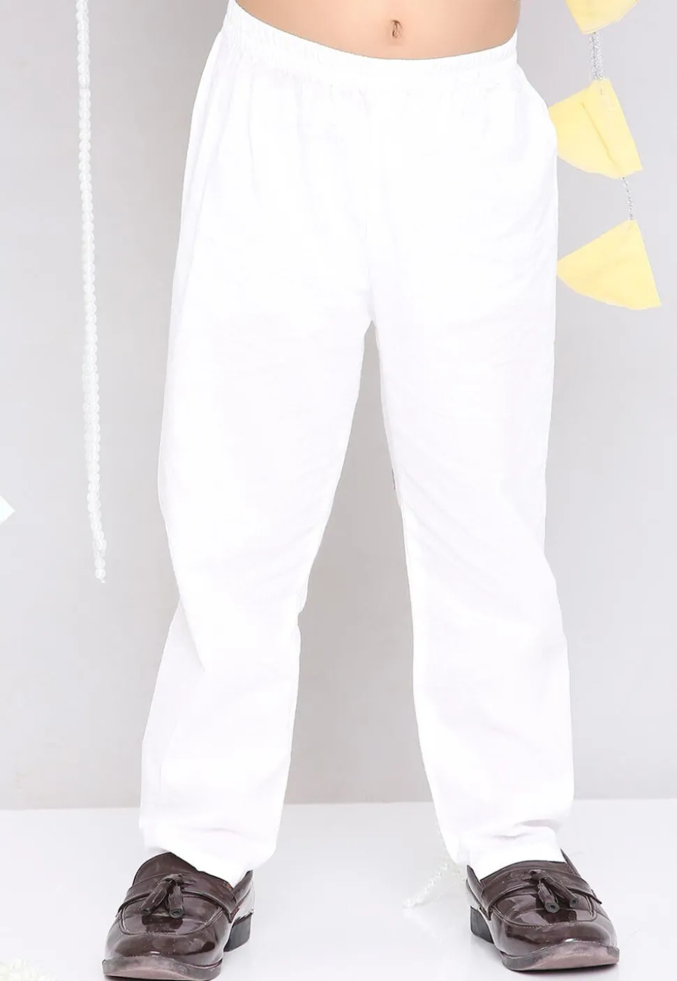 Bandhej Printed Pure Cotton Kurta Set in Yellow