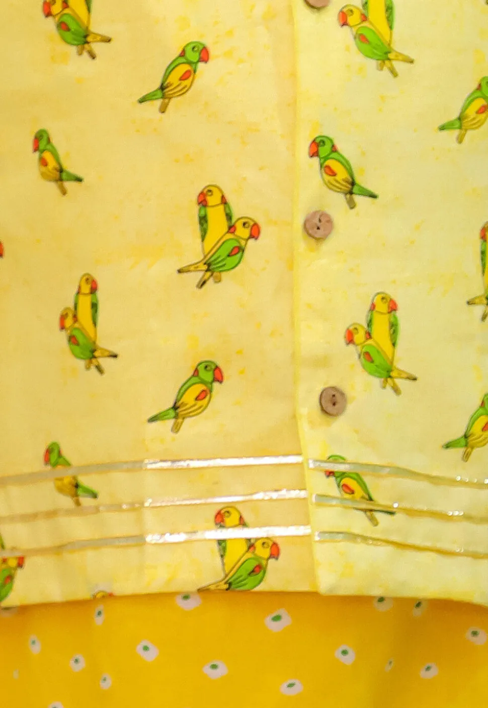 Bandhej Printed Pure Cotton Kurta Set in Yellow