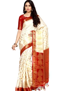 Bangalore Silk Saree in Cream