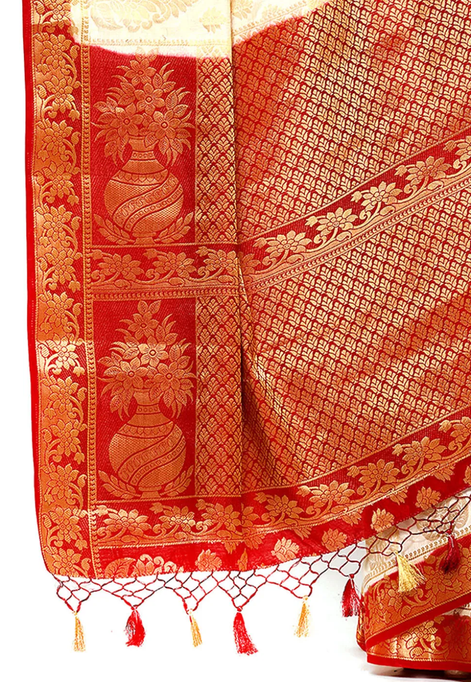 Bangalore Silk Saree in Cream