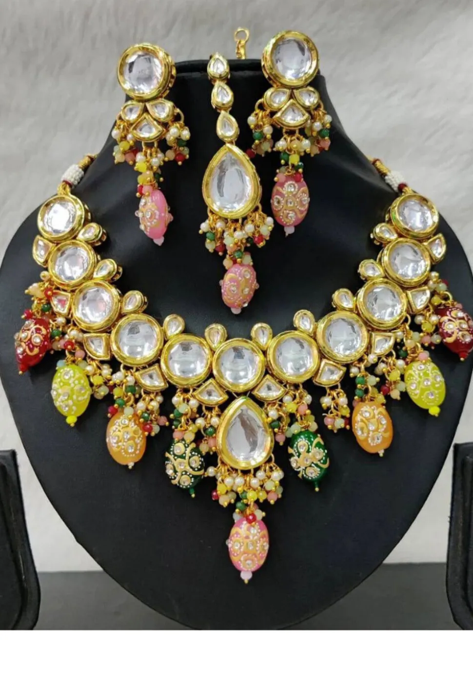 Beaded Choker Necklace Set