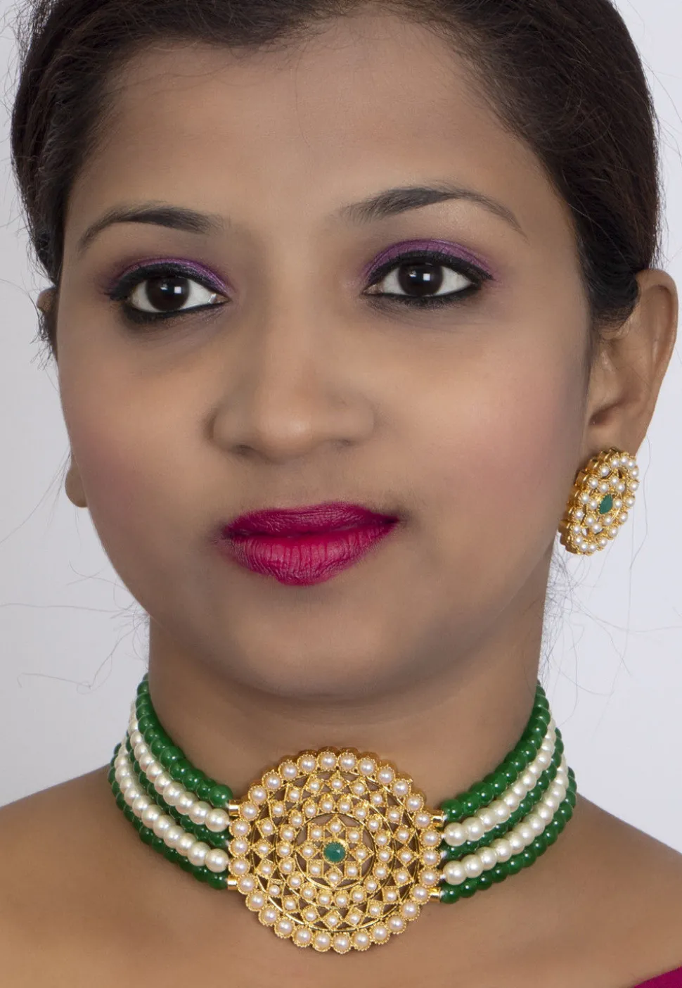 Beaded Choker Necklace Set