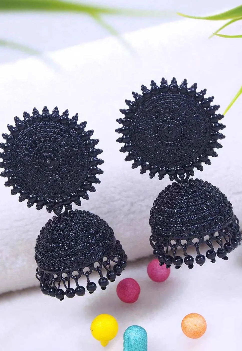 Beaded Jhumka Style Earrings