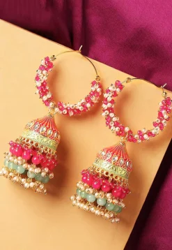 Beaded Jhumka Style Earrings