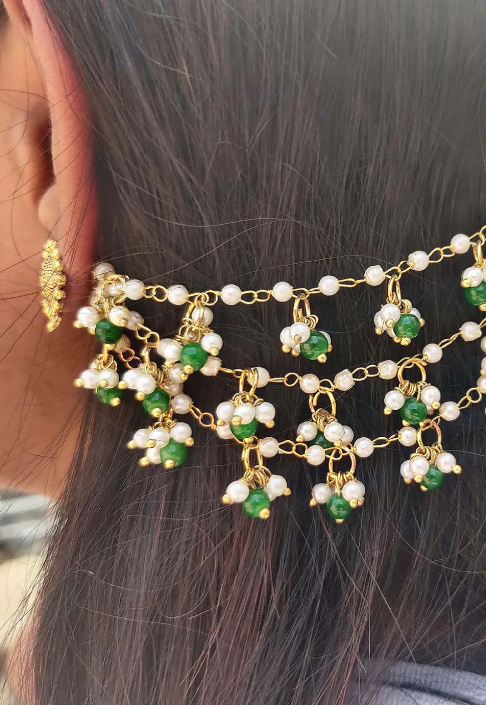 Beaded Layered Ear Chain
