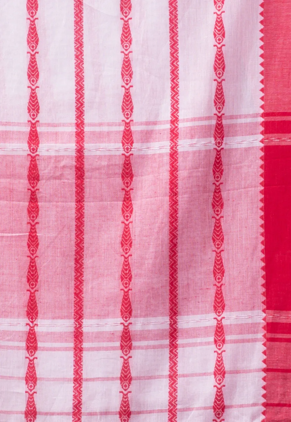 Bengal Handloom Pure Cotton Saree in Off White