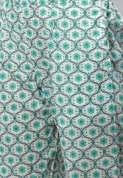 Block Printed Pure Cotton Pakistani Suit in Light Blue