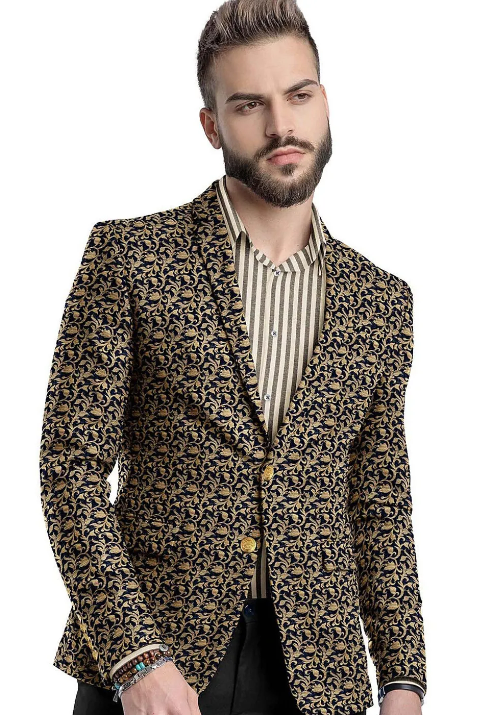 Brocade Blazer in Black