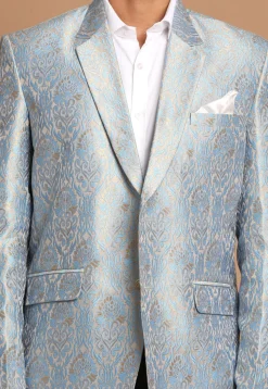 Brocade Blazer in Grey