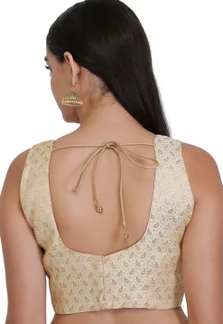 Brocade Blouse in Beige