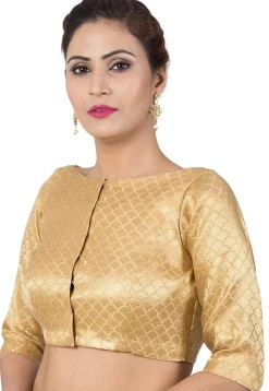 Brocade Blouse in Golden