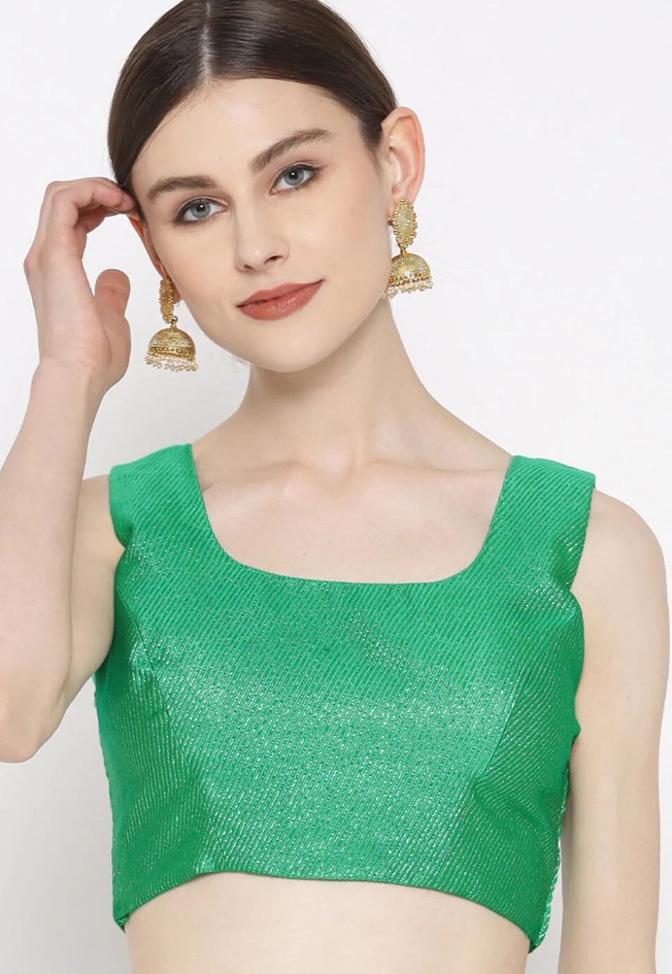 Brocade Blouse in Green