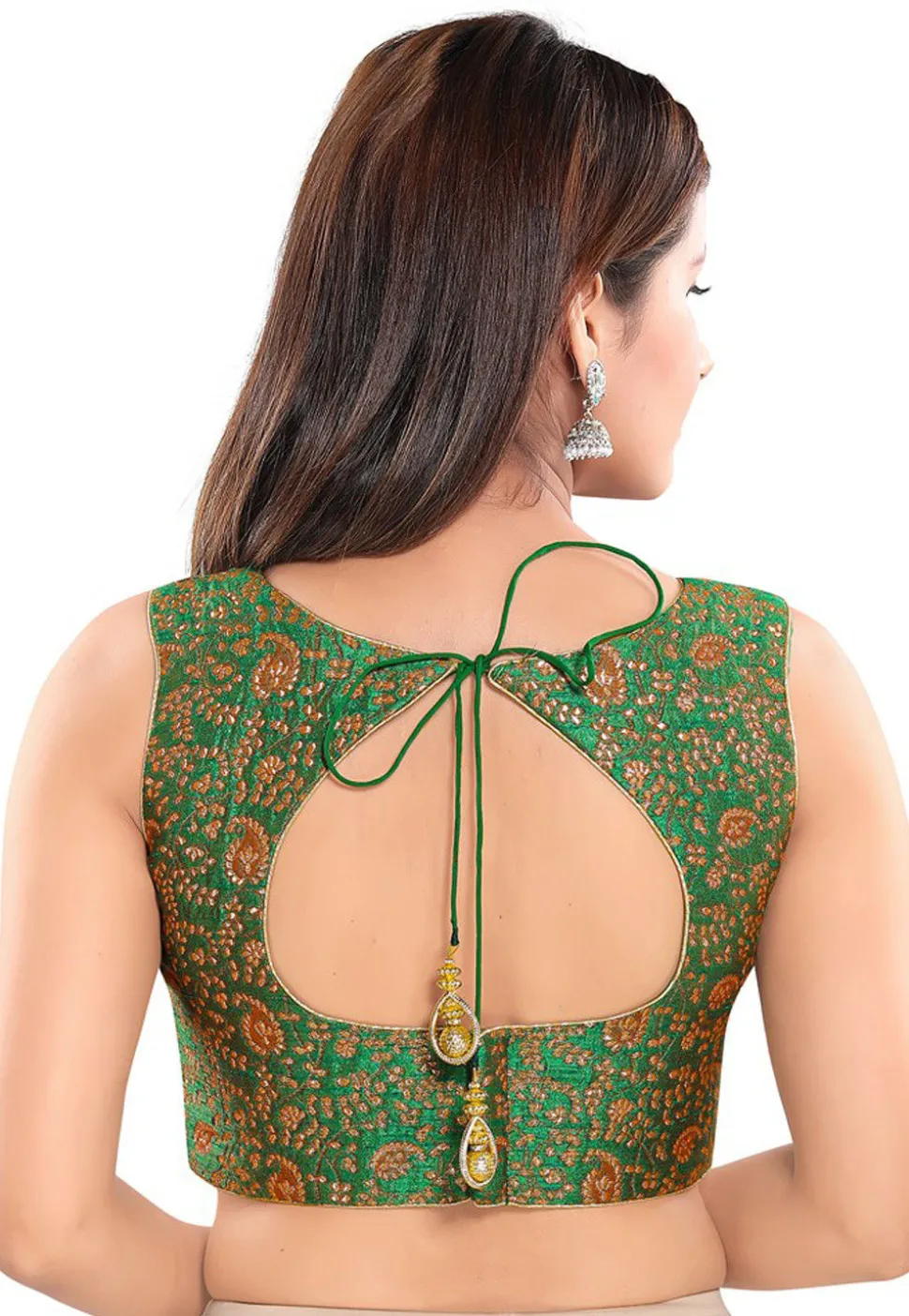 Brocade Blouse in Green