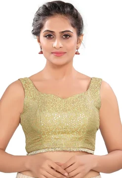 Brocade Blouse in Pastel Green