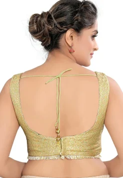 Brocade Blouse in Pastel Green