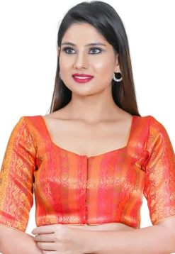 Brocade Blouse in Red