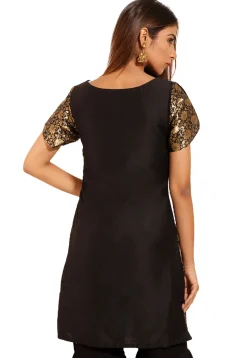 Brocade Kurti in Black