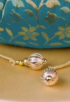 Brocade Potli Bag in Teal Blue