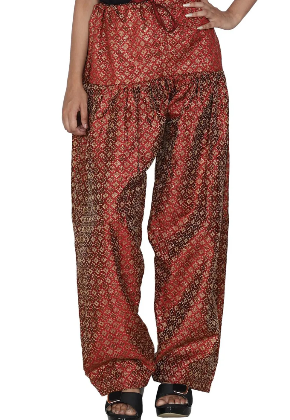 Brocade Salwar in Maroon