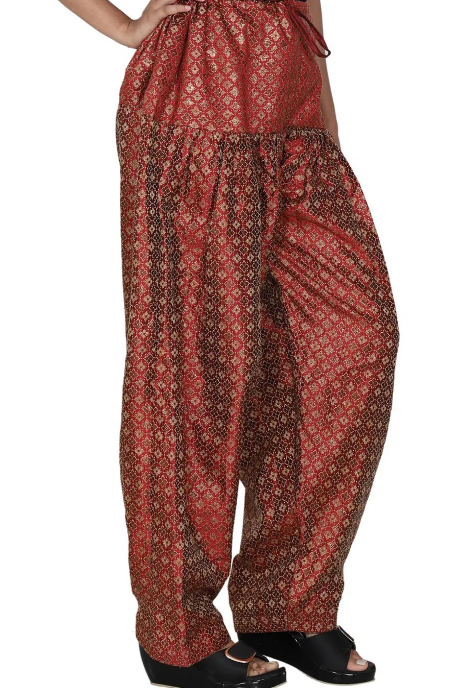 Brocade Salwar in Maroon