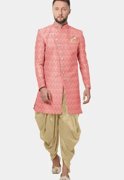 Brocade Sherwani in Pink