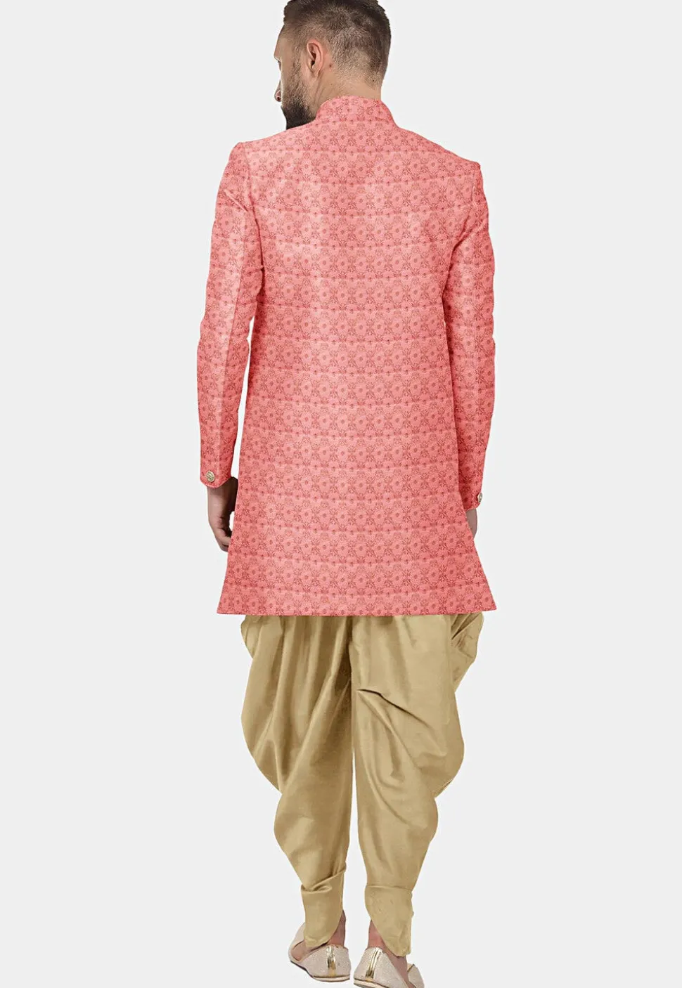 Brocade Sherwani in Pink