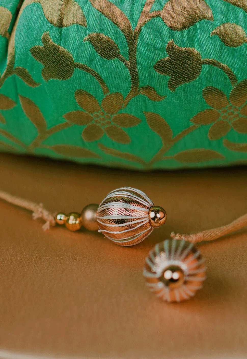 Brocade Silk Potli Bag in Pastel Blue