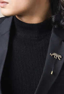 Calm Chetaah Metallic Lapel Pin