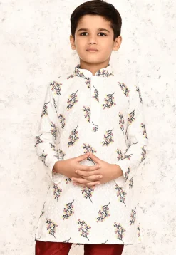 Chikankari Cotton Kurta in White