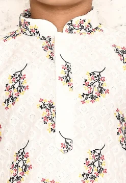 Chikankari Cotton Kurta in White