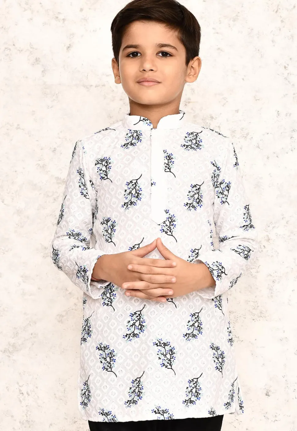 Chikankari Cotton Kurta in White