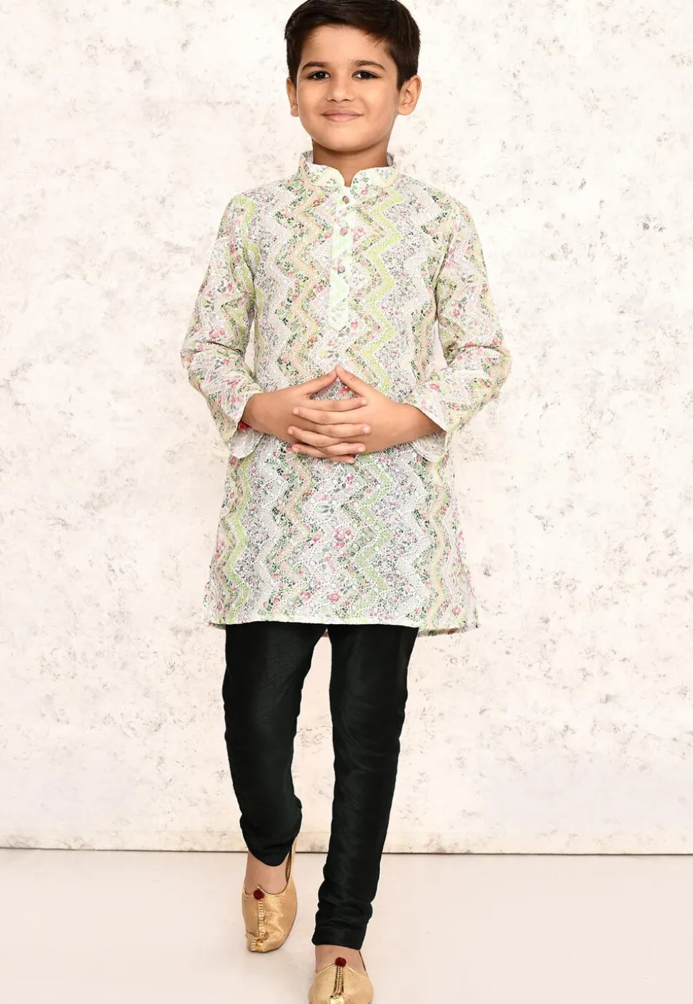 Chikankari Cotton Kurta in Multicolor