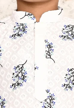 Chikankari Cotton Kurta Set in White