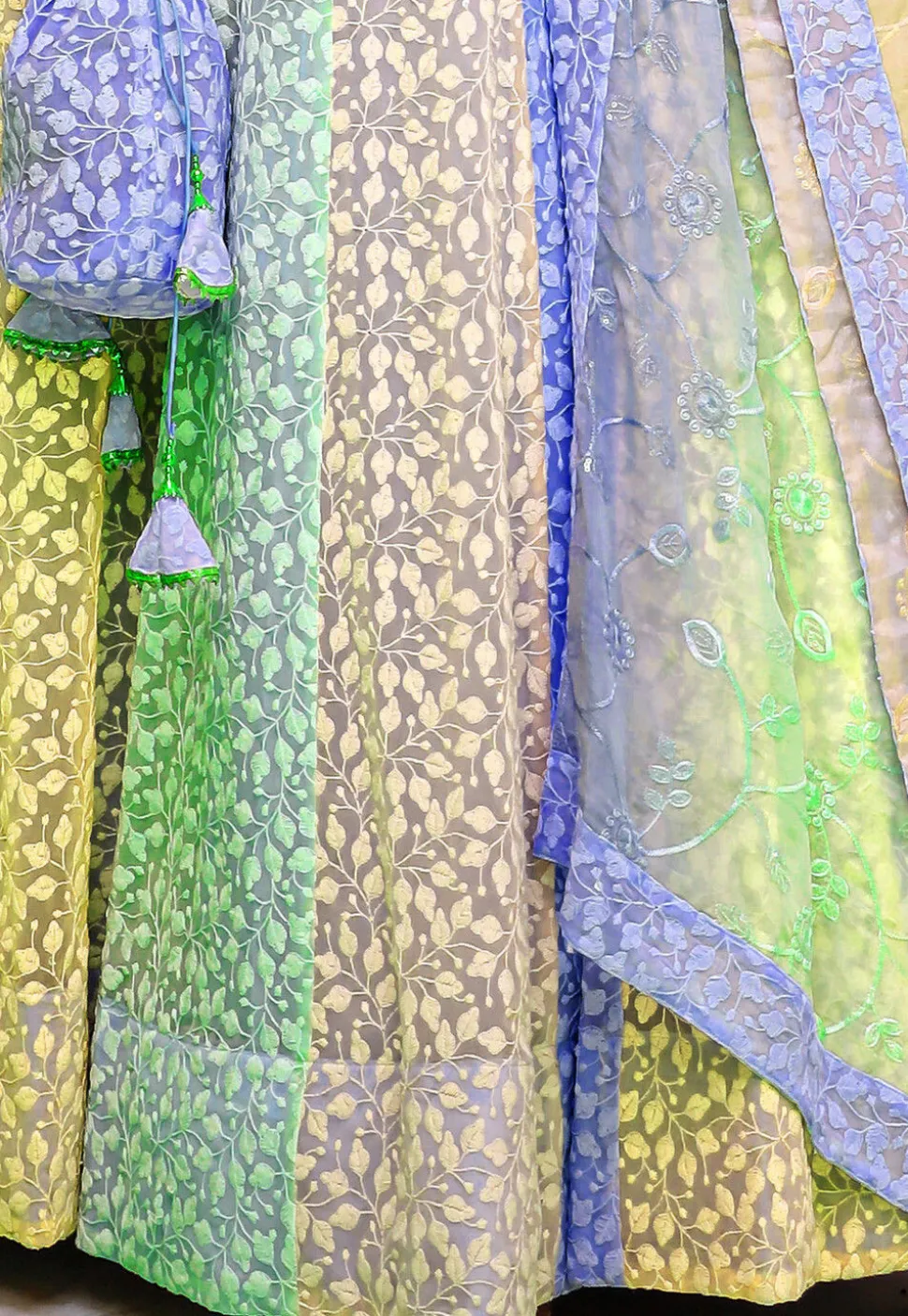 Chikankari Georgette Lehenga in Multicolor