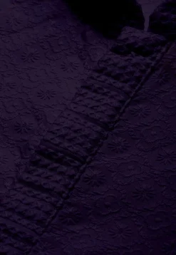 Chikankari Pure Cotton Kurta Set in Dark Purple