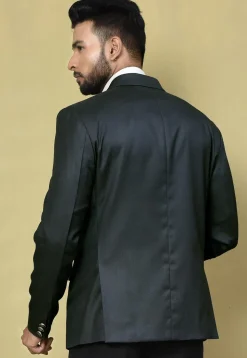 Color Blocked Terry Rayon Blazer in Grey