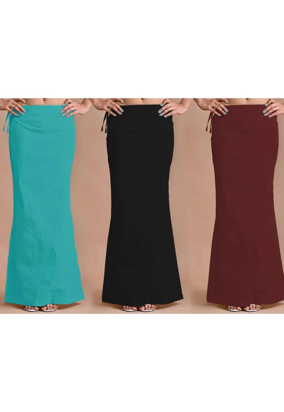 Combo Lycra Cotton Mermaid Style Shapewear in Multicolor