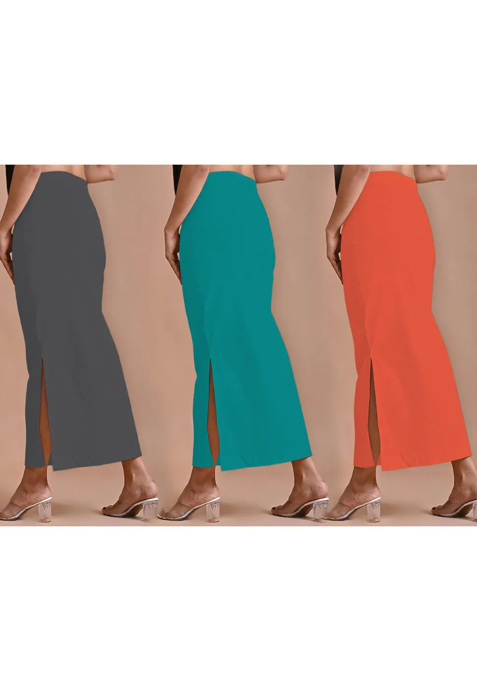 Combo Lycra Cotton Shapewear Petticoat in Multicolor