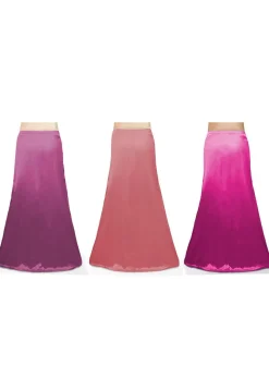 Combo of Solid Color Satin Petticoats in Pink