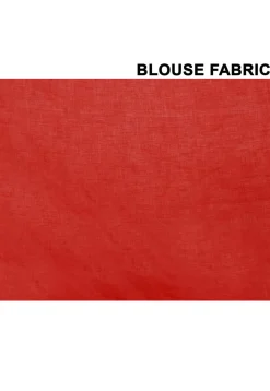 Contrat Border Cotton Saree in Red